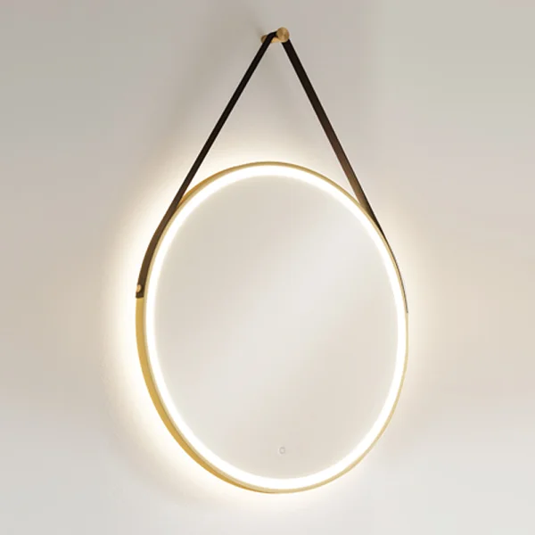 Hib Solstice 60 Mirror (brushed Brass) 60cm X D3.2cm