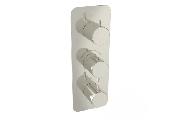 Saneux Eden 3 Way Handles & Plate Finish Kit In Portrait (for Ed021.bn) - Brushed Nickel (pvd)