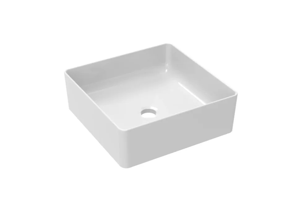 Saneux Sienna 36x36cm Square Countertop Washbasin detail view - Image 2