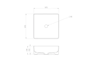 Saneux Sienna 36x36cm Square Countertop Washbasin