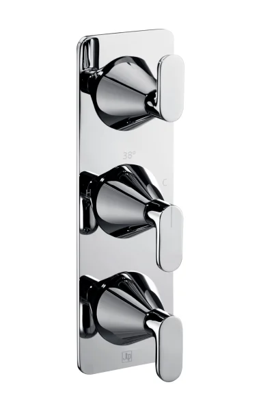 Just Taps Kono Thermostatic Concealed 3 Outlet Shower Valve (both Handles Included) Chrome