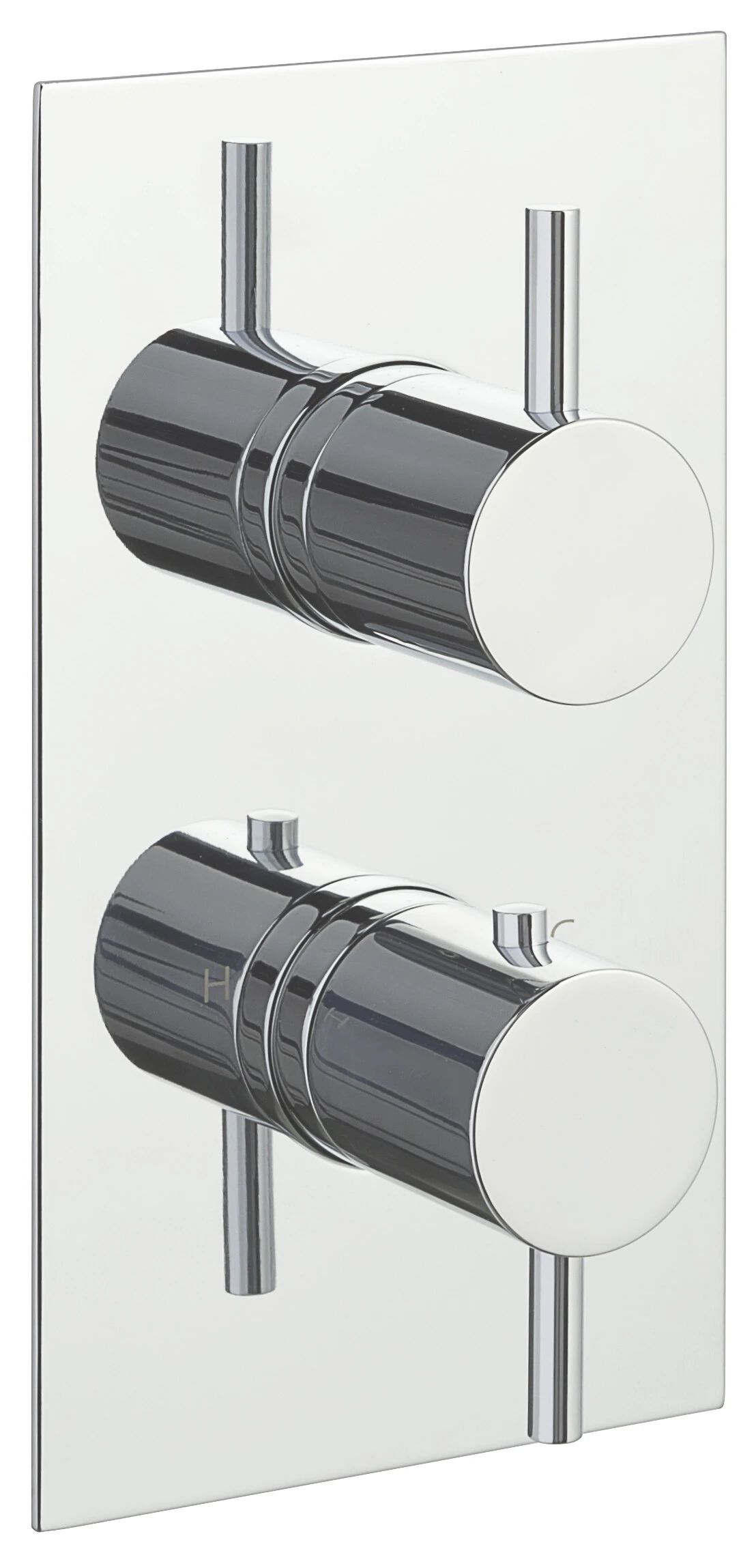 Just Taps Florence Thermostatic Concealed 3 Outlet  Designer Handle Chrome
