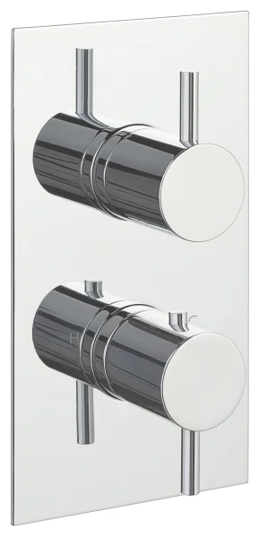 Just Taps Florence Thermostatic Concealed 3 Outlet  Designer Handle Chrome