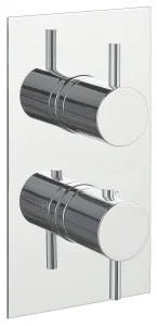 Just Taps Florence Thermostatic Concealed 3 Outlet  Designer Handle Chrome