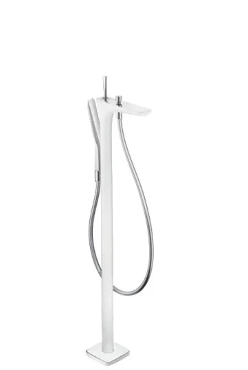 Hansgrohe Talis E 3-hole Basin Mixer With Pop-up Waste Brushed Black Chrome detail view - Image 2