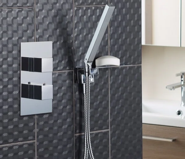 Just Taps Athena Conc Thermo Shower Valve 2 Handle 3 Outlet Chrome