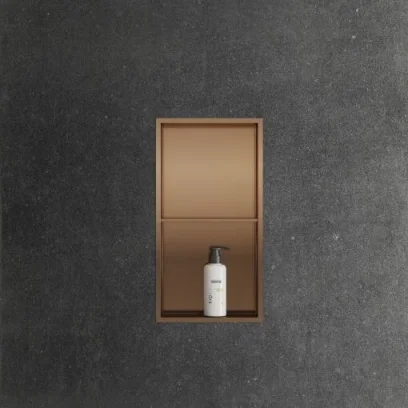 Crosswater Niches 610 X 305mm Brushed Bronze detail view - Image 2