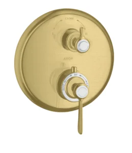 Axor Montreux Thermostatic Mixer For Concealed Installation With Lever Landle And Shut-off / Diverter Valve Brushed Brass