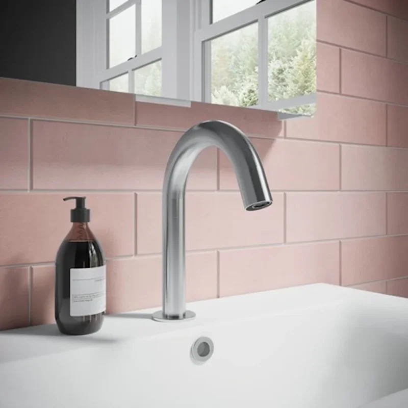 Crosswater Mpro Basin Spout Deck Mounted Sensor Stainless Steel Effect detail view - Image 3