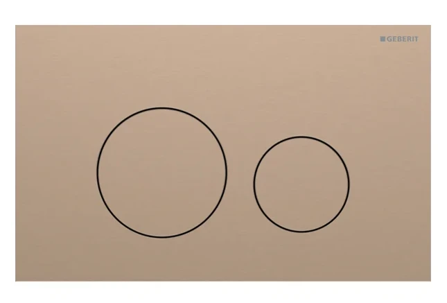 Geberit Sigma 40 Actuator Plate Dual Flush, Round, Red Gold Stainless Steel