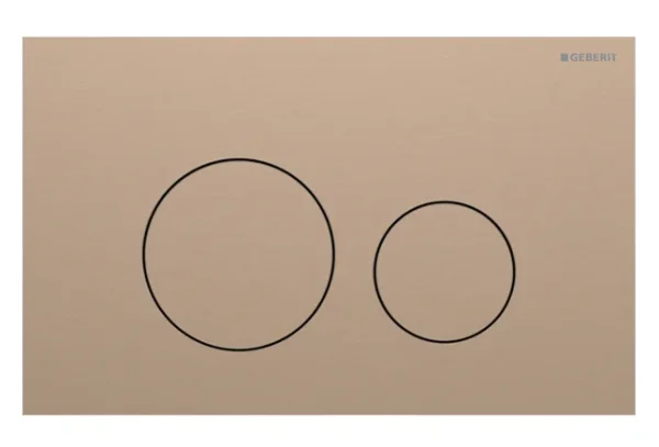 Geberit Sigma 40 Actuator Plate Dual Flush, Round, Red Gold Stainless Steel