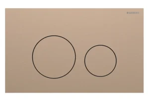 Geberit Sigma 40 Actuator Plate Dual Flush, Round, Red Gold Stainless Steel
