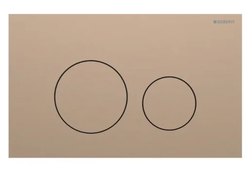 Geberit Sigma 40 Actuator Plate Dual Flush, Round, Red Gold Stainless Steel product image - Image 1