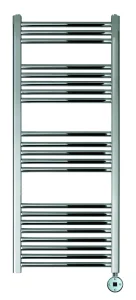 Just Taps Vos Electric Tower Radiator With Thermostat Heating Element 1200x500mm