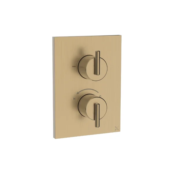 Crosswater Crossbox 3ONE6 Lever 1 Outlet Trim & Levers Stainless Brushed Brass Effect