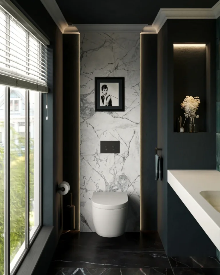 Faeber Zero Rimless Wall Hung Toilet Pan - Gloss White detail view - Image 3