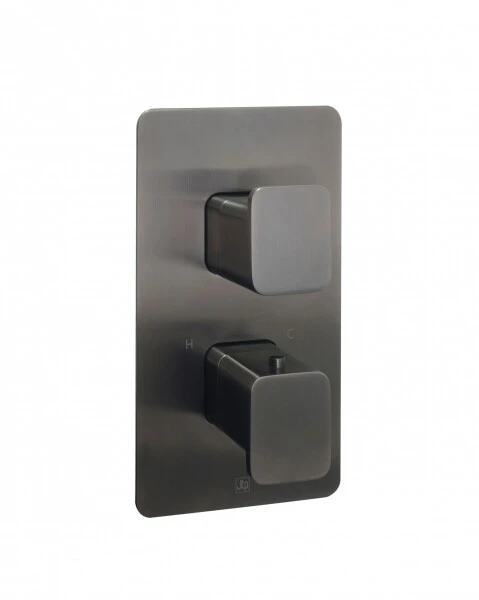 Just Taps Hix Thermostatic Shower Valve Single Option Brushed Black