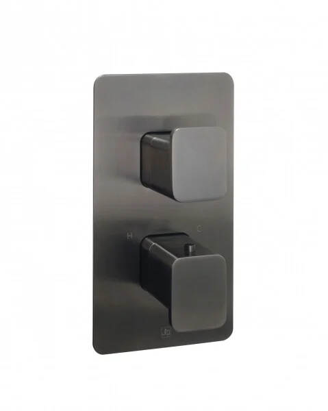 Just Taps Hix Thermostatic Shower Valve Single Option Brushed Black