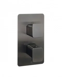 Just Taps Hix Thermostatic Shower Valve Single Option Brushed Black