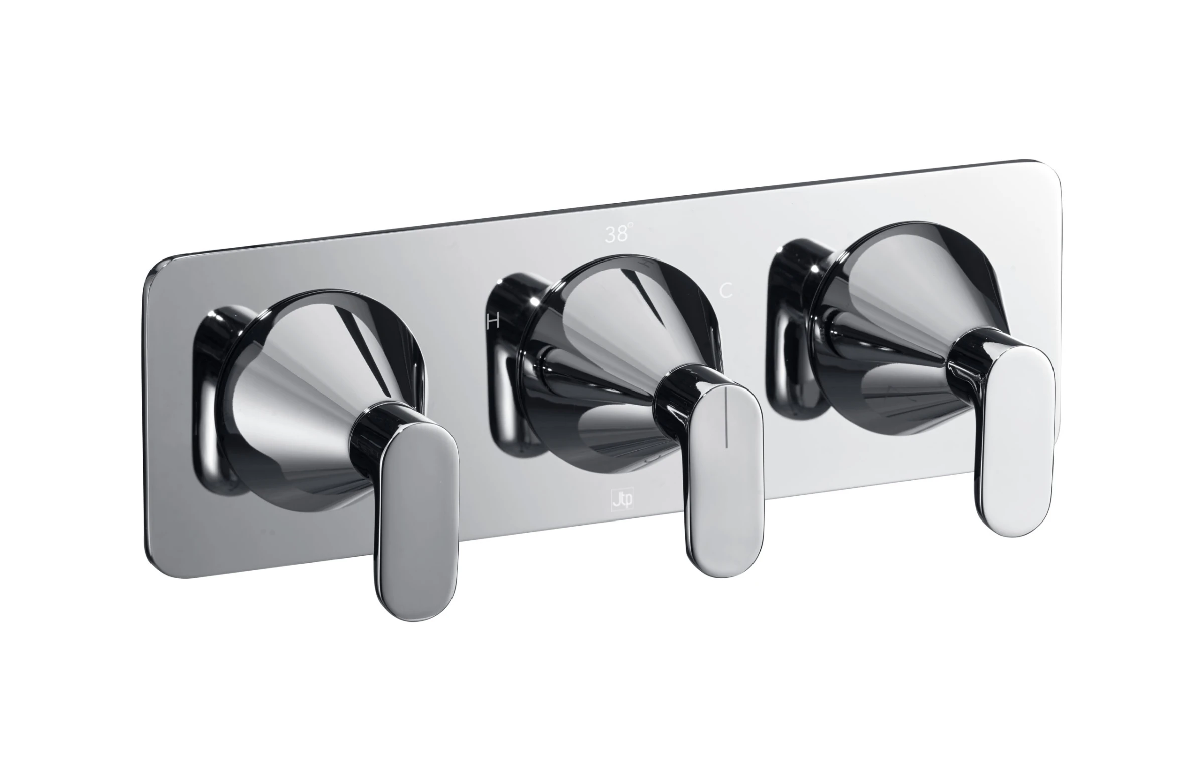 Just Taps Kono Thermostatic Concealed 3 Outet Shower Valve (both Handles Included) Chrome