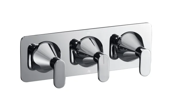 Just Taps Kono Thermostatic Concealed 3 Outet Shower Valve (both Handles Included) Chrome