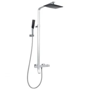 Just Taps Thermostatic Shower Pole With Overhead Shower Chrome