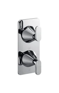 Just Taps Kono Thermostatic Concealed 2 Outlet Shower Valve (both Handles Included) Chrome