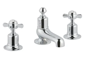 Just Taps Grosvenor Pinch 3 Hole Deck Mounted Bath Filler Chrome