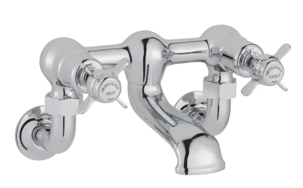 Just Taps Grosvenor Pinch Wall Mounted Bath Filler Chrome
