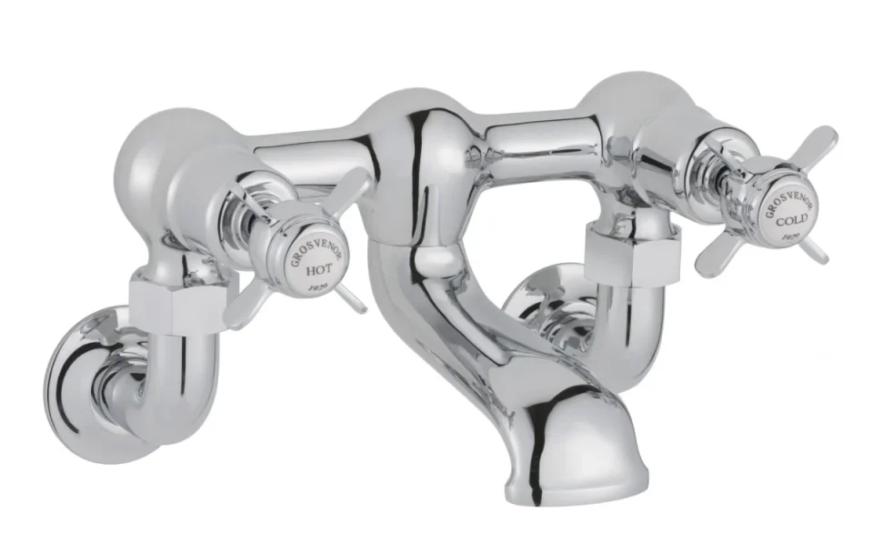 Just Taps Grosvenor Pinch Wall Mounted Bath Filler Chrome product image - Image 1