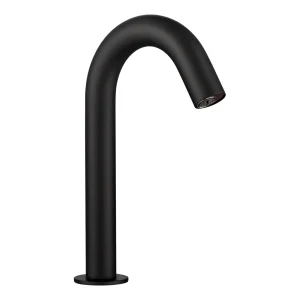 Just Taps React Sensor Deck Spout Mains And Battery Operated Matt Black