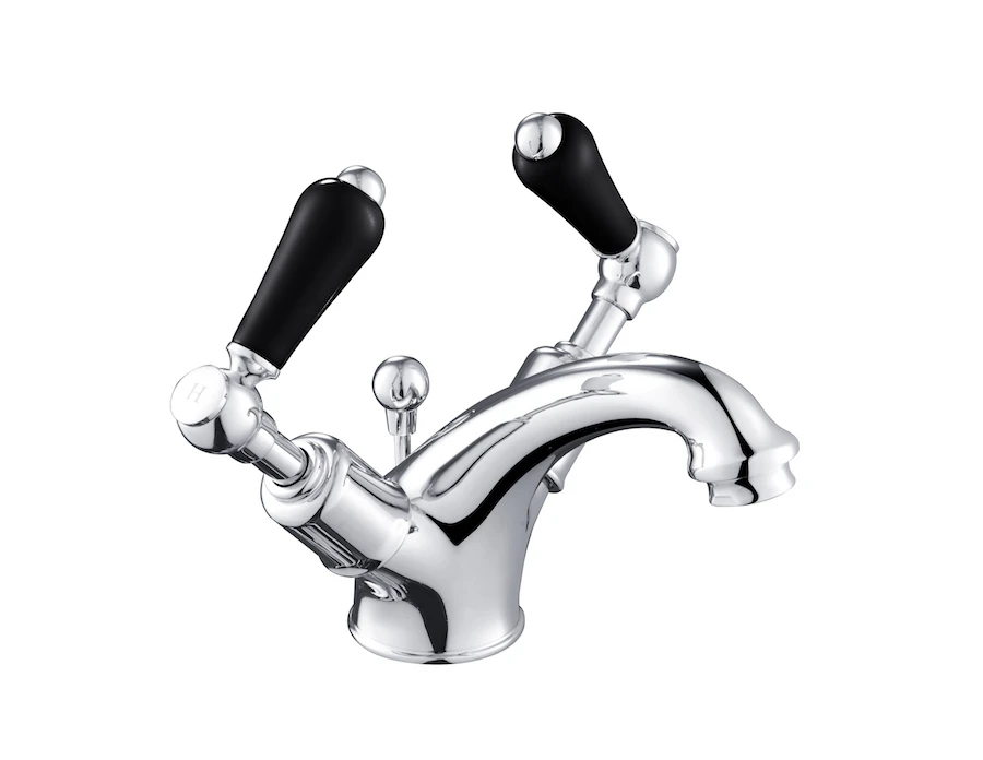 Just Taps Grosvenor Lever Basin Mixer With Puw Matt Black