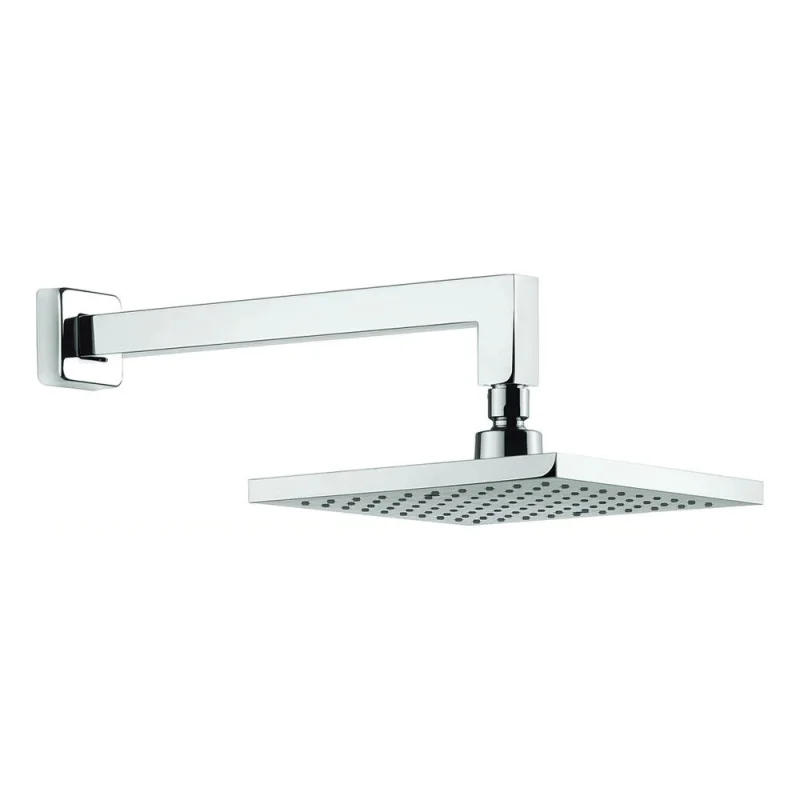 Crosswater Planet Fixed Head 200mm & Wall Arm Square Chrome product image - Image 1