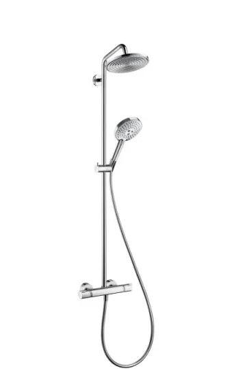 Hansgrohe Raindance S Showerpipe 240 1jet With Thermostatic Shower Mixer Chrome detail view - Image 2