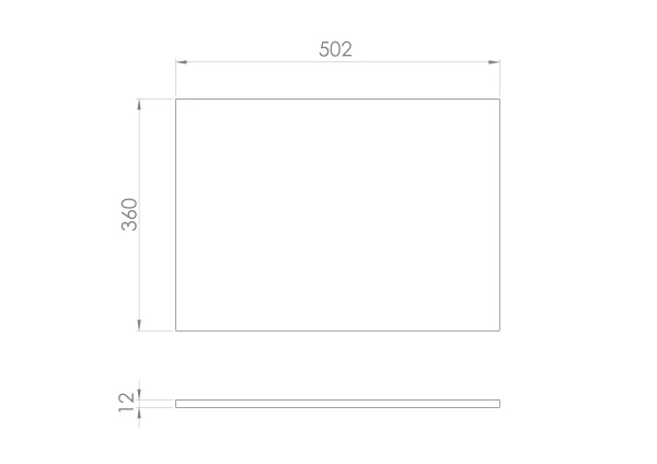 Saneux Uni 50cm Countertop - Matte Carrara White - 12mm - Slim Depth (36cm)
