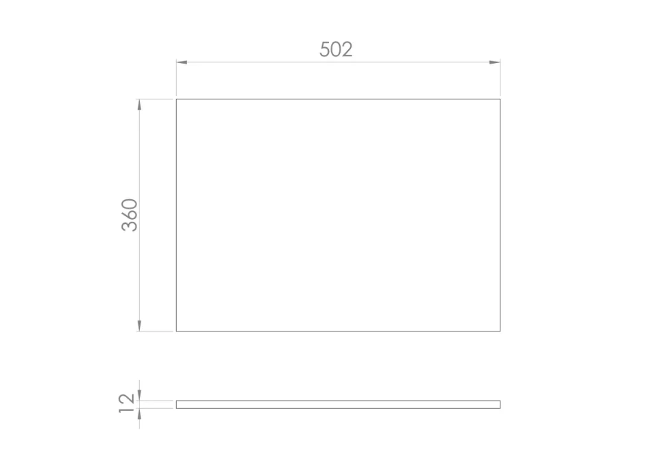 Saneux Uni 50cm Countertop - Matte Carrara White - 12mm - Slim Depth (36cm) product image - Image 1