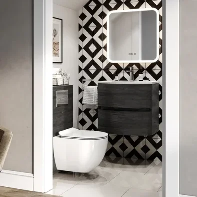 Crosswater Glide Ii Wall Hung Toilet Rimless 52 White detail view - Image 4