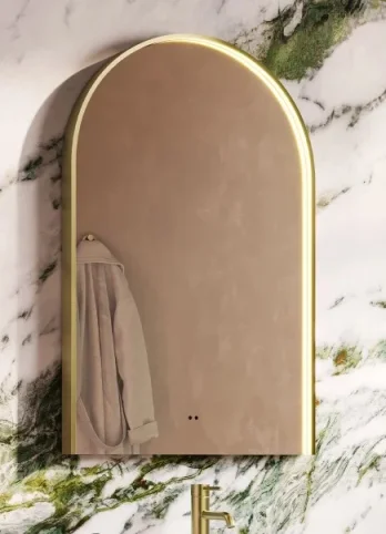Hib Nova 50 Brushed Brass Mirror H80 X W50 X D5cm product image - Image 1