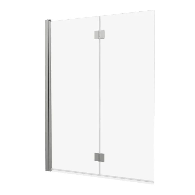 Crosswater Asura Fully Folding Bath Screen Brushed Nickel detail view - Image 3