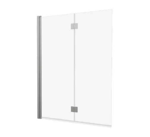 Crosswater Asura Fully Folding Bath Screen Brushed Nickel detail view - Image 5