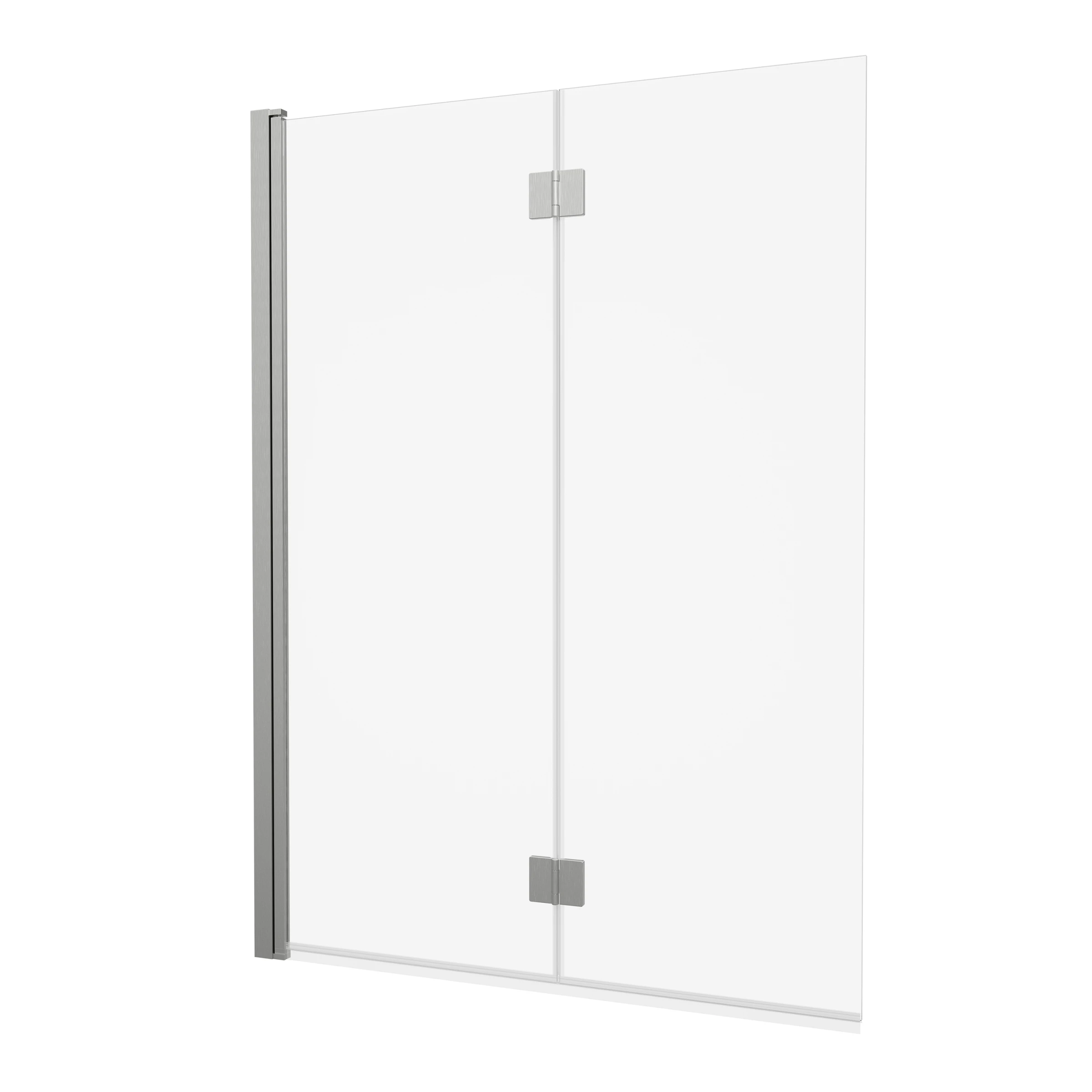 Crosswater Asura Fully Folding Bath Screen Brushed Nickel