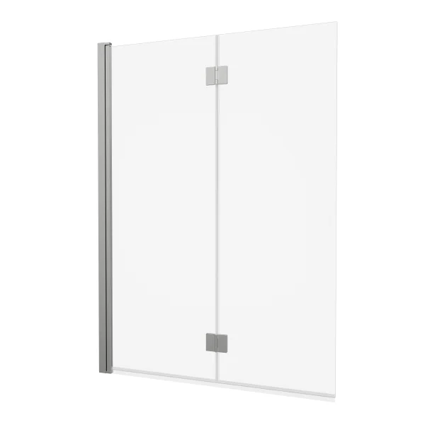 Crosswater Asura Fully Folding Bath Screen Brushed Nickel