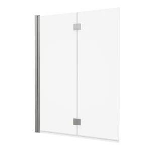 Crosswater Asura Fully Folding Bath Screen Brushed Nickel