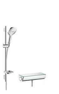 Hansgrohe Raindance Select E Shower System 120 3jet With Ecostat Select Thermostatic Mixer And Shower Rail 65 Cm Chrome