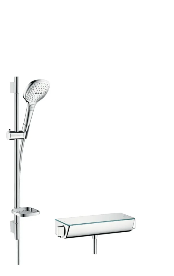 Hansgrohe Raindance Select E Shower System 120 3jet With Ecostat Select Thermostatic Mixer And Shower Rail 65 Cm Chrome product image - Image 1