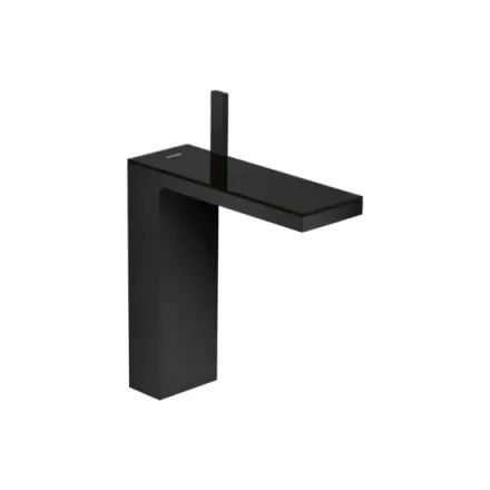 Axor Myedition Single Lever Basin Mixer 230 With Push-open Waste Matt Black/black Glass product image - Image 1