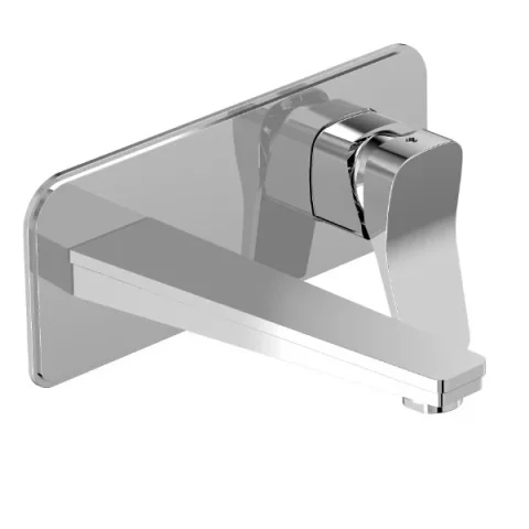 Just Taps Hix Single Lever Wall Mounted Basin Mixer, Mp 0.5 Chrome detail view - Image 2