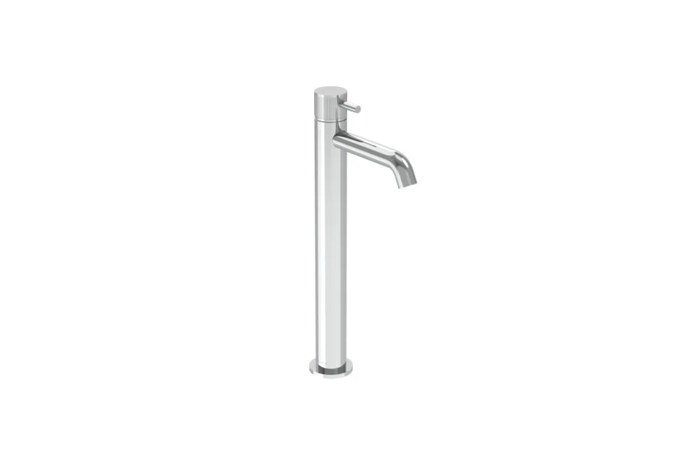Saneux Cos Tall Basin Mixer Kit - W/ Fluted Handle - Chrome product image - Image 1