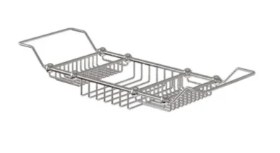 Burlington Extendable Bath Rack Chrome detail view - Image 2