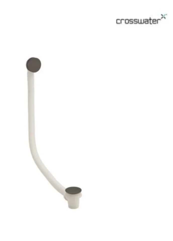 Crosswater 3ONE6 Bath Click Clack Waste Extended Stainless Slate detail view - Image 2